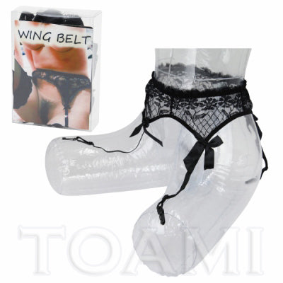 Wing Garter Belt Black