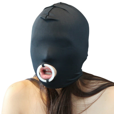 Silicone Ring Attached Stretch Mask Black