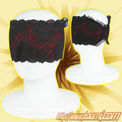 Lace Collar Eye Mask Red