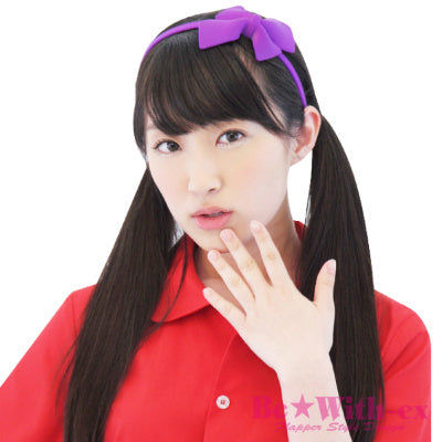 Fluorescent Ribbon Hairband Purple