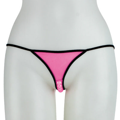 Adult Pearl Mesh G String Pink