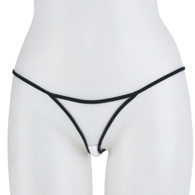 Adult Pearl Mesh G String White