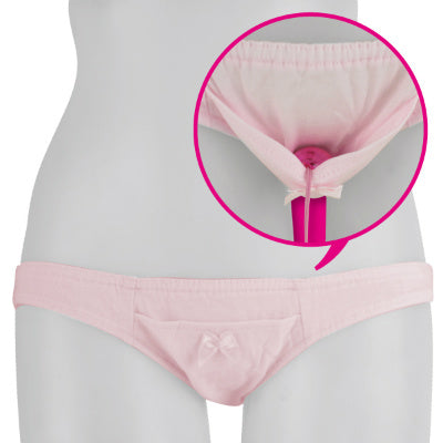 Low Rise Shorts With Rotor Pocket Ribbon Charm L Pink