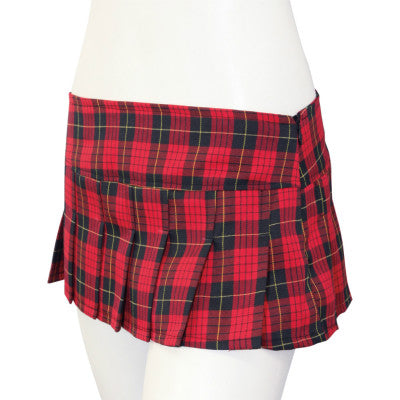 Exposure Noren-Type Check Mini Skirt Red