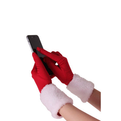 Smartphone Enabled Santa Gloves Short