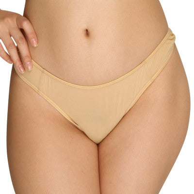 Stretch Ultra-Thin High Leg T-Back Beige