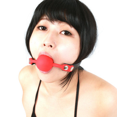 Sm-Vip Silicone Gag With Lock Red