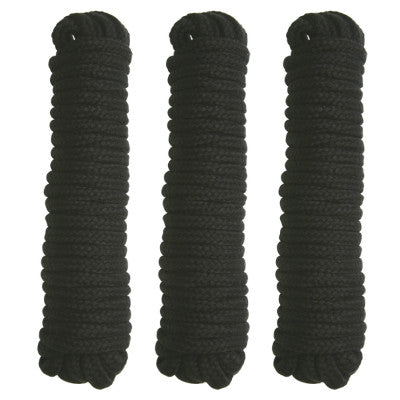 Sm-Vip Pitch Black Black Rope 3-Piece Set