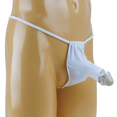 With Power Ring Elephant G String White