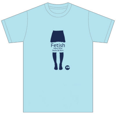 Erotic And Stylish Fusion T-Shirt Navy Blue Skirt & Socks L