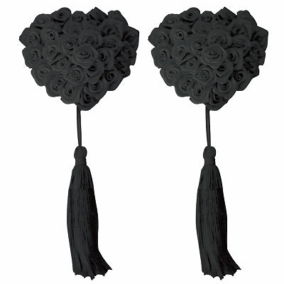 Nipple Tassel Rose Decoration Black