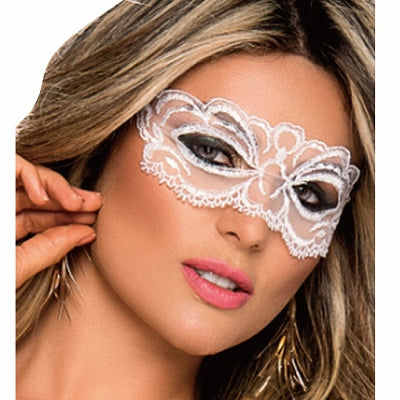 Picture Perfect Lace Eye Mask White