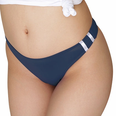 Glossy Stretch Bloomers T-Back Navy