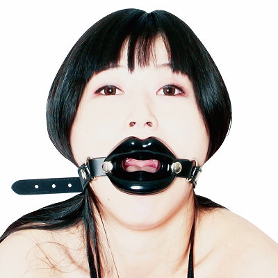 Sm-Vip Lip Opening Ring Gag Black