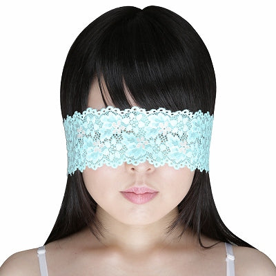 Stretch Total Lace Eye Mask Turquoise