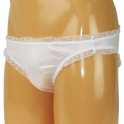 Mens Lace Line Gloss Satin Full Back Pink