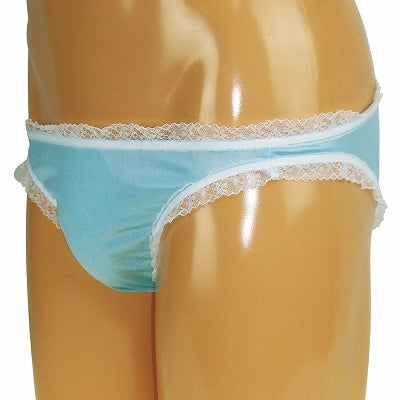 Mens Race Line Gloss Satin Full Back Turquoise