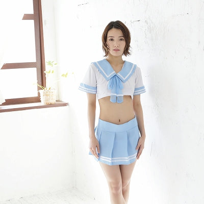 Erotic Costume Sailor Uniform E Light Blue