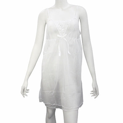 Spark Half-Bodice Sheer Babydoll Ll White