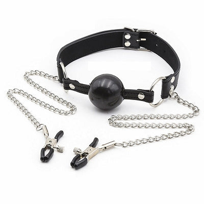 Sm-Vip Ball Gag & Nipple Clip