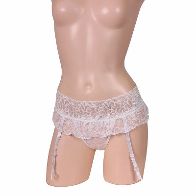 Sexy All-In-One Garter Belt Shorts White Full Of Charm