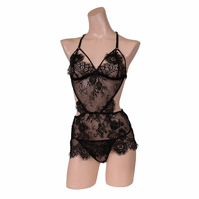 Woman Brack Lace Baby Doll Set That Makes You More Attractive