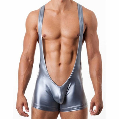 Impactful Iron Suspender Boxer Shorts Silver