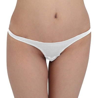 2Way Stretch Ball & Rotor Pocket Attached G String White