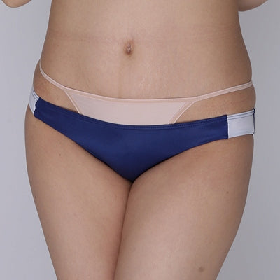 Glossy Stretch Super Low-Rise Bloomer Navy