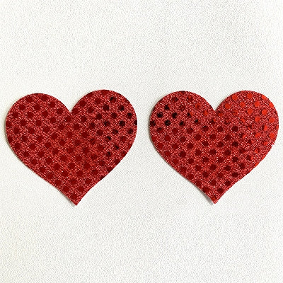 Chu-U-Chu Heart Shape Nippleless Glitter Red