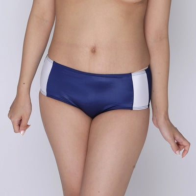 Glossy Stretch Bloomer Full Back Navy