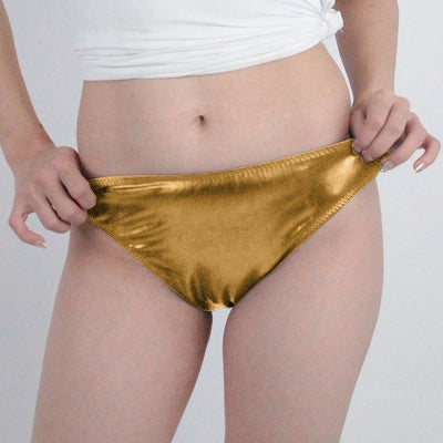 Sparkle Stretch Metallic Full Back Gold