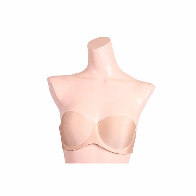 Transparent Back Strap Bra Beige