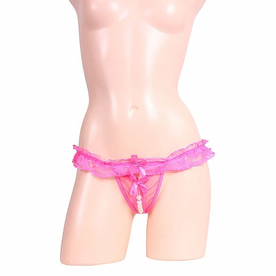 Large Pearl Open Shorts In Pink With A Throbbing Sensation