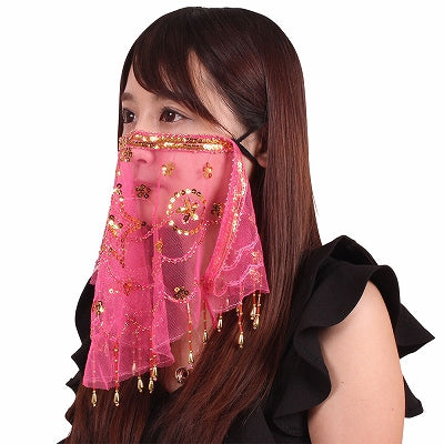 Night Mask Face Veil Pink