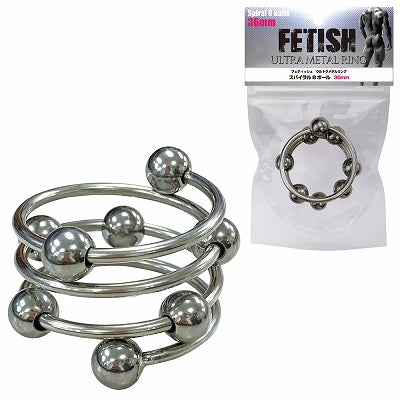 Fetish Ultra Metal Ring Spiral 8 Ball 36Mm