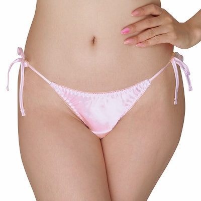 Glossy Satin Side Strap Full Back 2L Size Pink