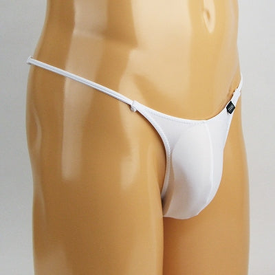 Mens 2Way Stretch 4 Linked Ball Attached Ultra Small T-Back White