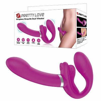 Pretty Love Strapless Strap-On Dual Vibrator