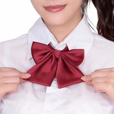 Kyunkawaii School Ribbon Dark Red Jacquard Weave