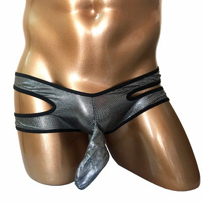 Baddaddy Metallic Silver Pole Shorts (P-007)