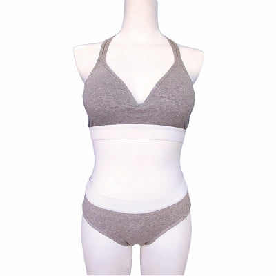 Sports Bra & Shorts Gray For Tomboys