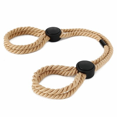 Super Easy! Handcuffs Anklets Rope Beige