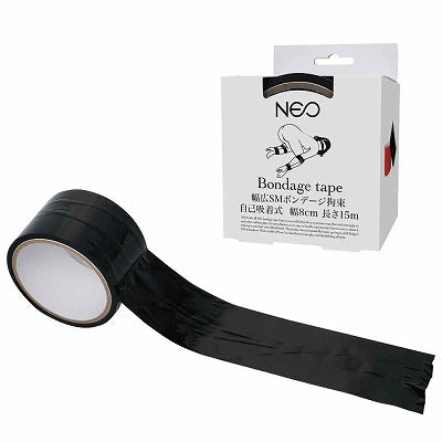 Neo Wide Sm Bondage Restraint Self-Adhesive Type Width 8Cm Black