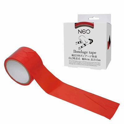 Neo Wide Sm Bondage Restraint Self-Adhesive Type 8Cm Red