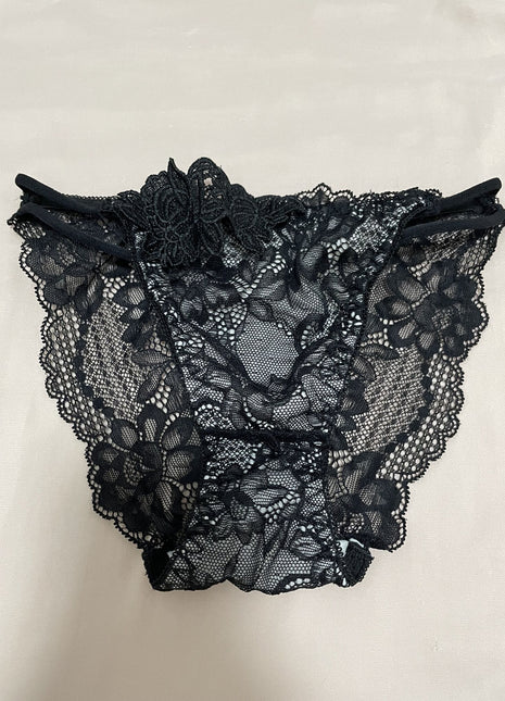 [Premium Used] Black lace full-back