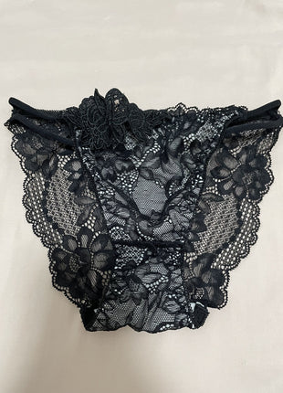 [Premium Used] Black lace full back