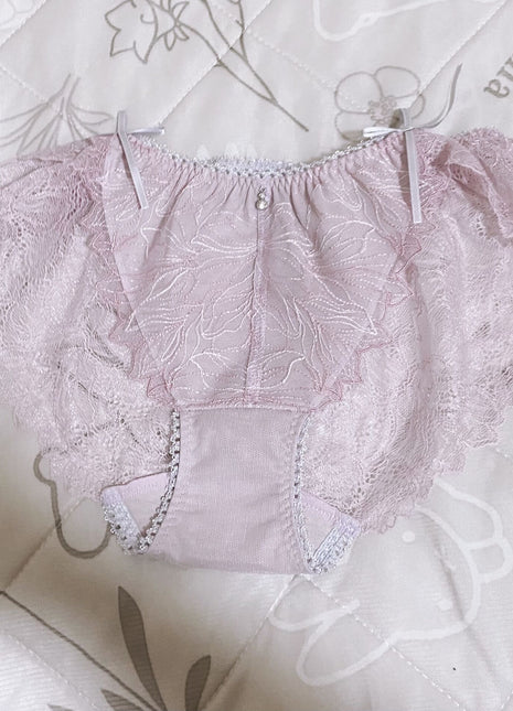 [Premium Used] Pink lace lingerie Anphi