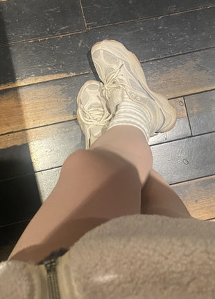 [Premium Used] Beige stockings worn for one day.