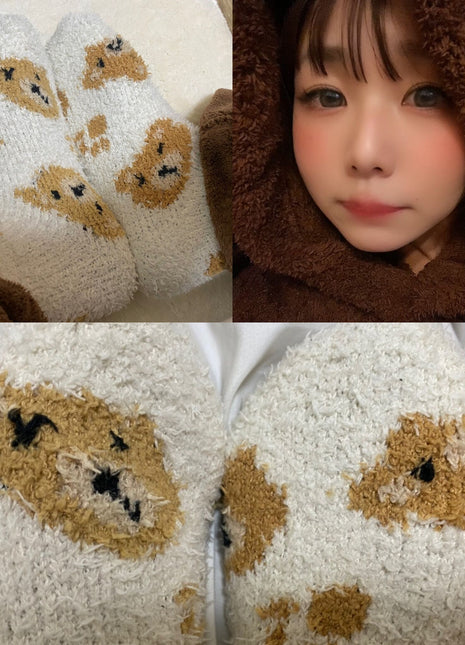 [Premium Used] Kuma-chan Fuzzy Socks